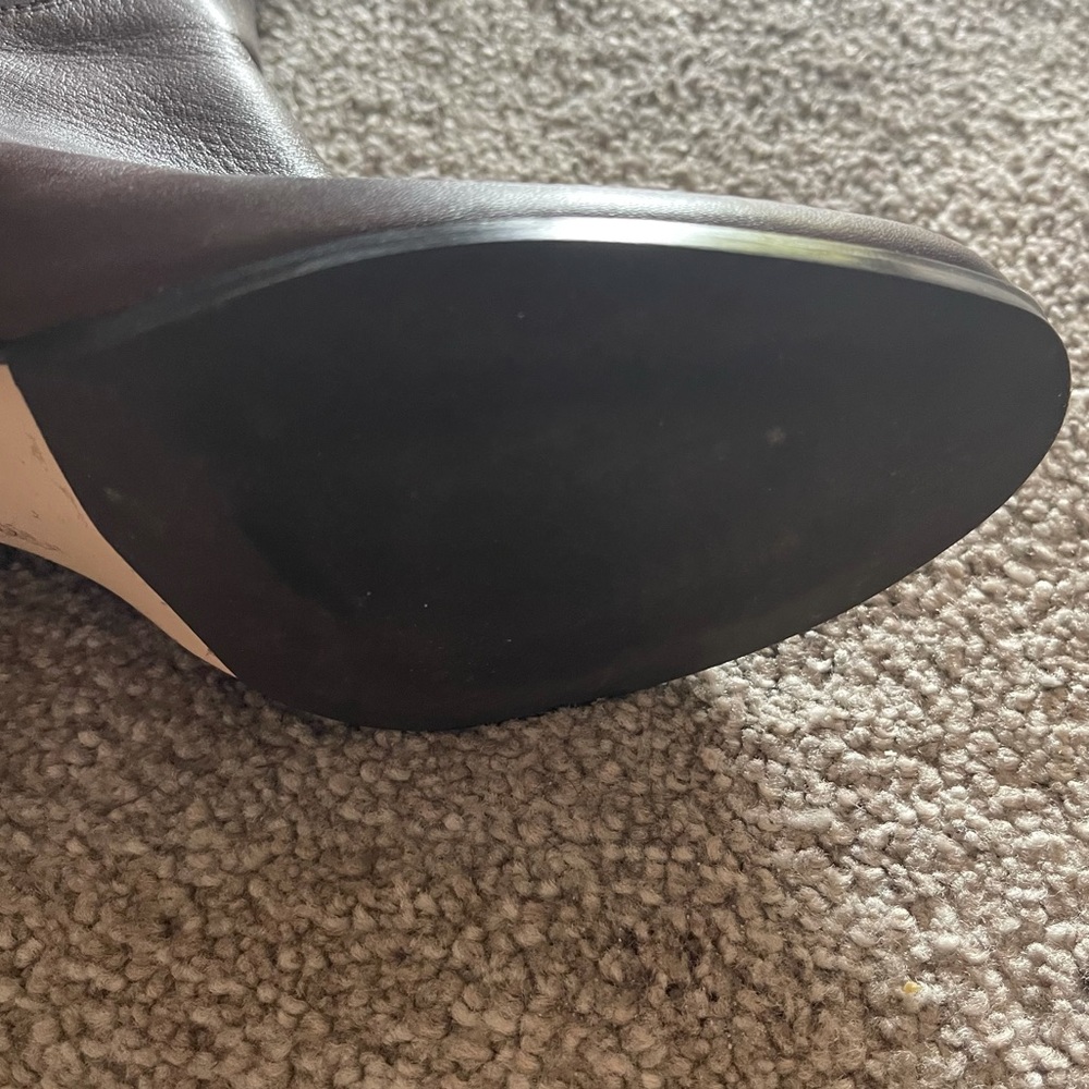 Cole Haan Brown Leather Block Heel Boots Size 9 - Picture 2 of 16